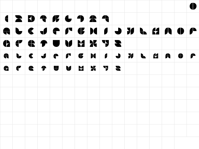 Ogive Curvature Regular  glyph index
