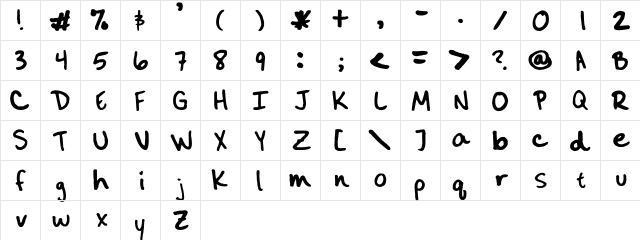 AdLib Regular  glyph index