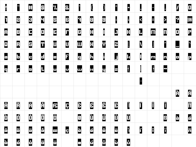 MY GOLDEN STAR-Inverse Normal  glyph index