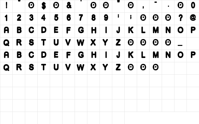 Weather Regular  glyph index