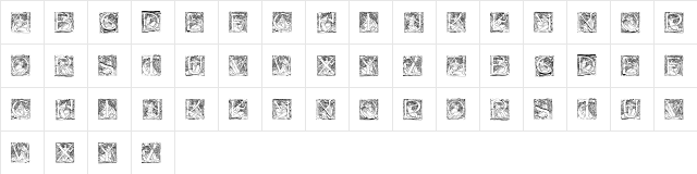 LarcombeInitialen Regular  glyph index