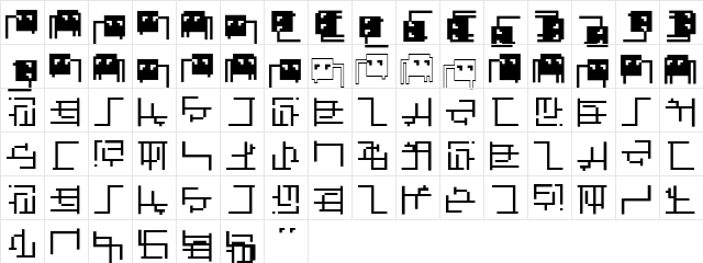 Abstracta Regular  glyph index