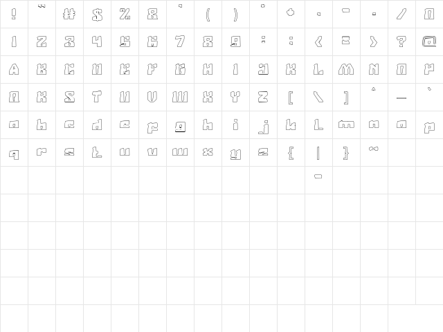 Age Of Science and Technology-H Regular  glyph index