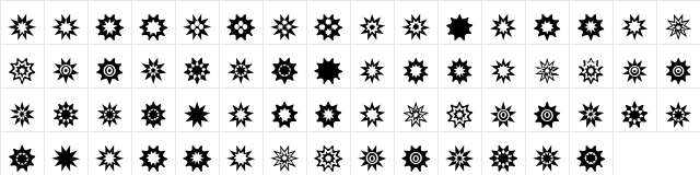 Star Things 3 Normal  glyph index