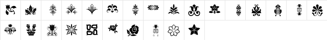 lpflowers2 Regular  glyph index