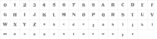 Intellecta Digital Regular  glyph index