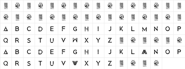Blacked Out Regular  glyph index
