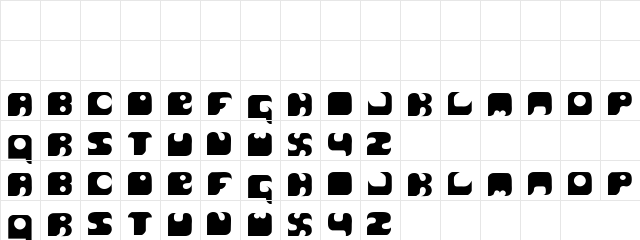 Digen Vae Regular  glyph index