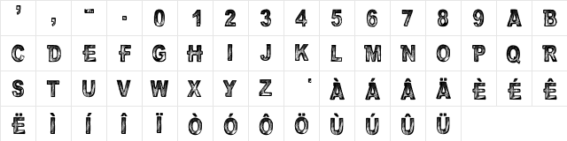 CF Urban Life Regular  glyph index