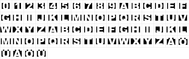 Crimescene Afterimage Crimescene Afterimage  glyph index
