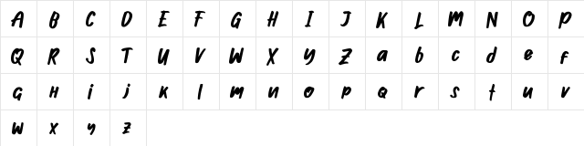 Ghosie demo Regular  glyph index