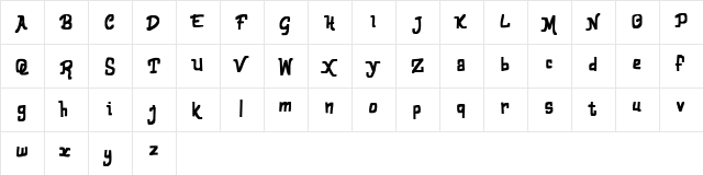 Adabra FREE Regular  glyph index