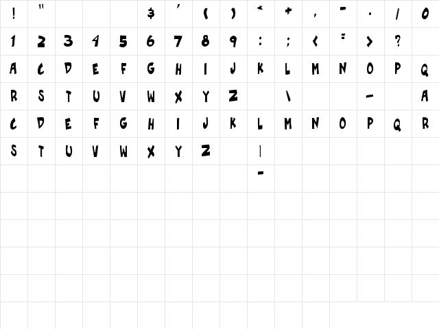 Roof runners active Regular  glyph index