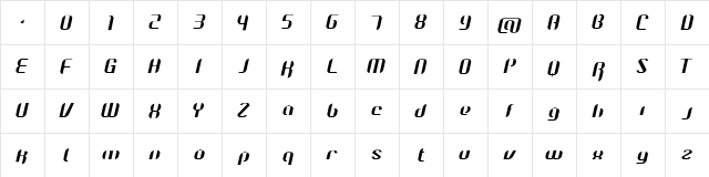 Octane Medium  glyph index