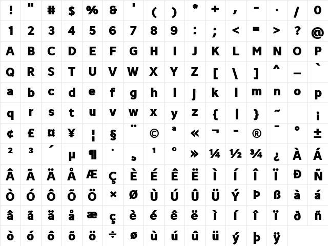 Avancement 2020 Black  glyph index