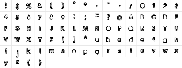 Goonberry Regular Goonberry Regular  glyph index