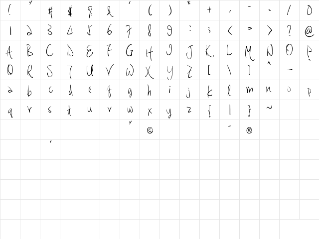 hakee2 Regular  glyph index