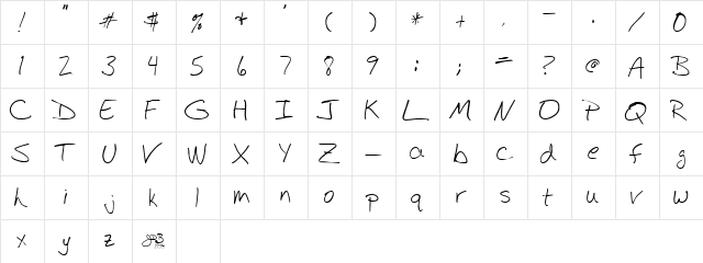 BudHand d 1A  glyph index