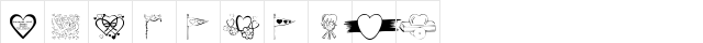 KR Valentines 2006 Nine Regular  glyph index