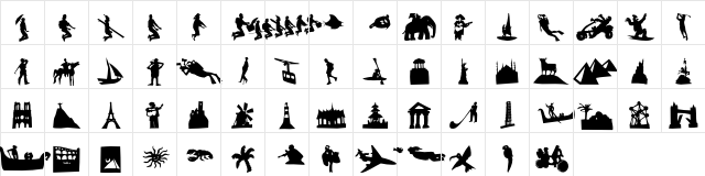 AIToursAndTravel Regular  glyph index