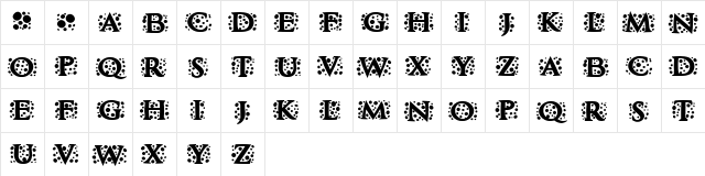 Pontos Regular  glyph index