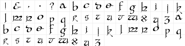 yafit Insular  glyph index