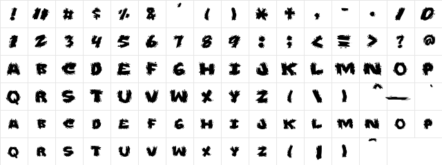CRACKKILLS Regular  glyph index