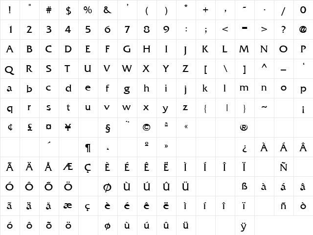 Keep Talking 9 Regular  glyph index