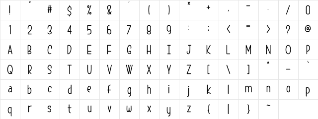 Afternoon Coffee Coffee  glyph index