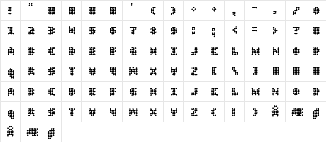 DT 104 in outbreak Regular  glyph index