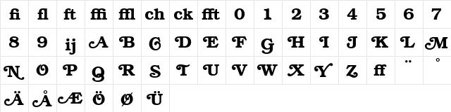 Bookman Profi Demi  glyph index