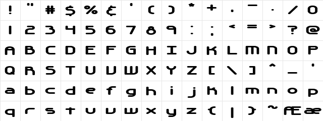 Automatica (BRK) Regular  glyph index