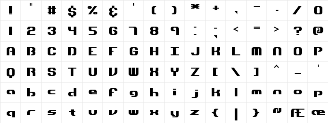 Dynamic BRK Normal  glyph index