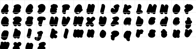 Crunchy Croissant Ext Regular  glyph index