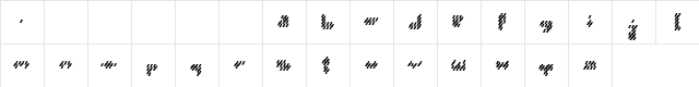 N.E. New Newbix16 Regular  glyph index