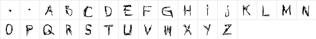 New Regular  glyph index