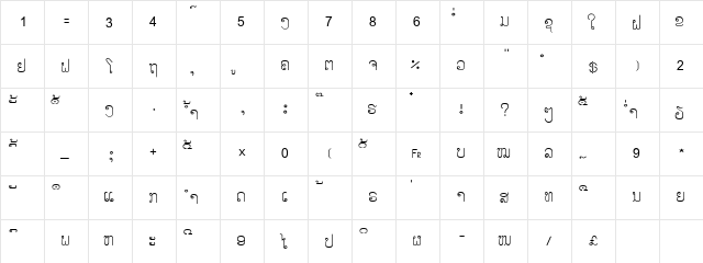 alice_0 Medium  glyph index