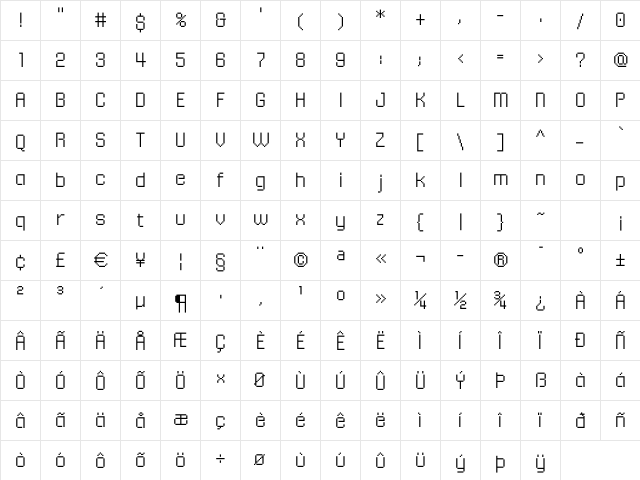 Assertion Light Regular  glyph index