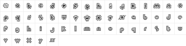 Peaches N Cream Regular  glyph index