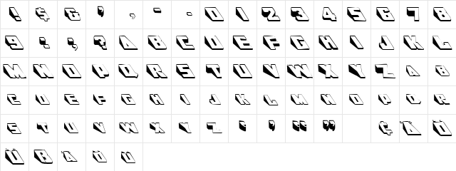 Divingboard Regular  glyph index