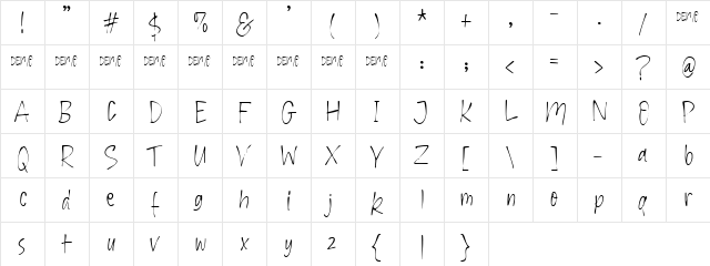 Little Tokyo Demo Regular  glyph index