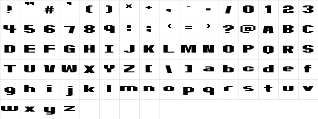 Motorcycle Emptiness Regular  glyph index