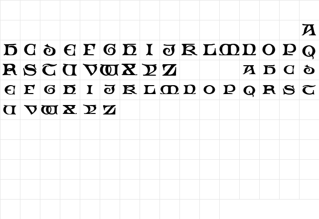 Padstow Demo Regular  glyph index