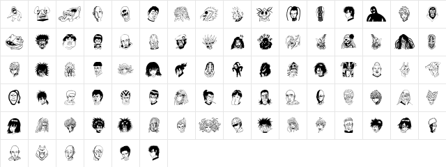 One Punch Man Painting Regular  glyph index