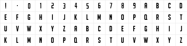 Under Armour Premier Regular  glyph index