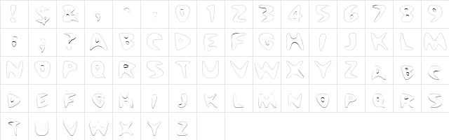 NuWaveOutline Regular  glyph index