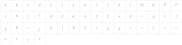 Embarla Firgasto Handwritten Regular  glyph index