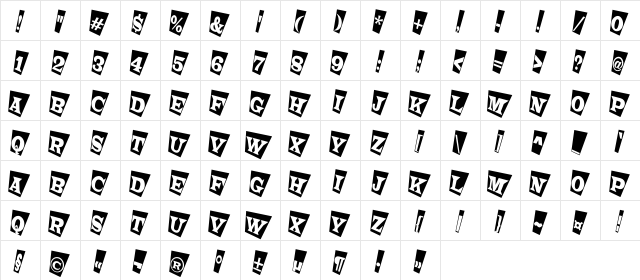 a_LatinoTitulCmTw Regular  glyph index