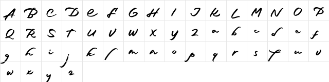Dethars FREE Regular  glyph index