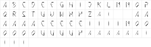 SATLYTE Regular  glyph index
